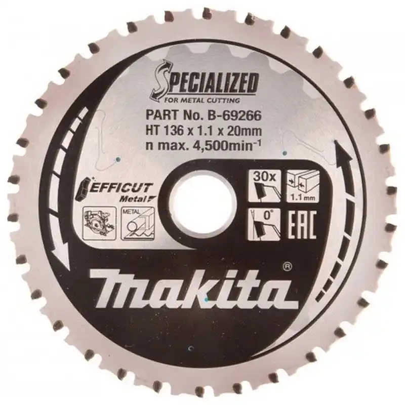 Finale Aktion Makita B-69266 TCT Efficut Sägeblatt, das Metall 136mm 30T