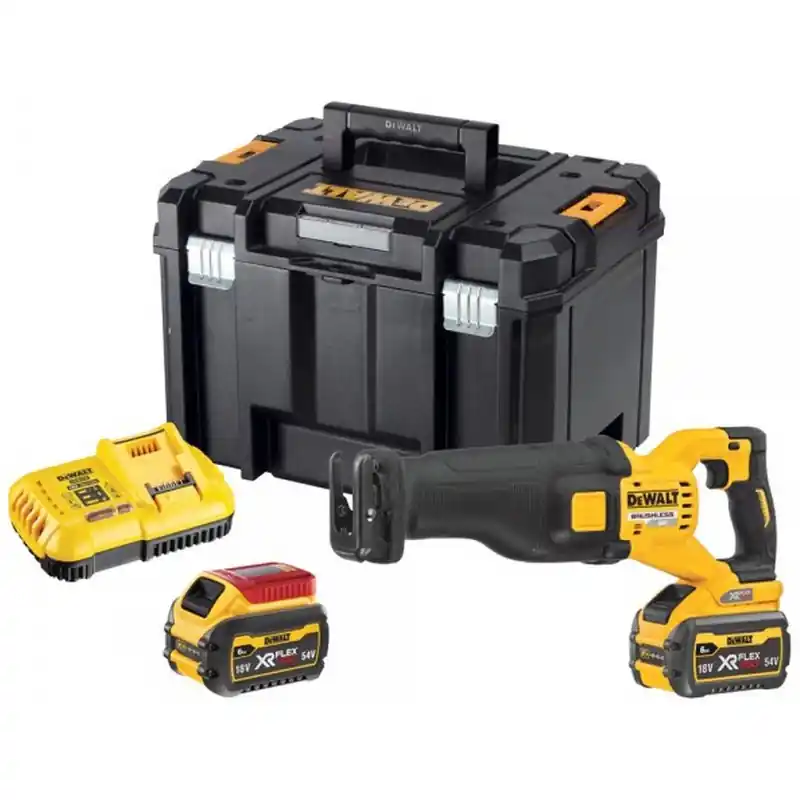 DeWALT DCS389T2-QW Akku Säbelsäge XR Flexvolt (54V/2x6,0Ah) Tstak box Schnäppchen