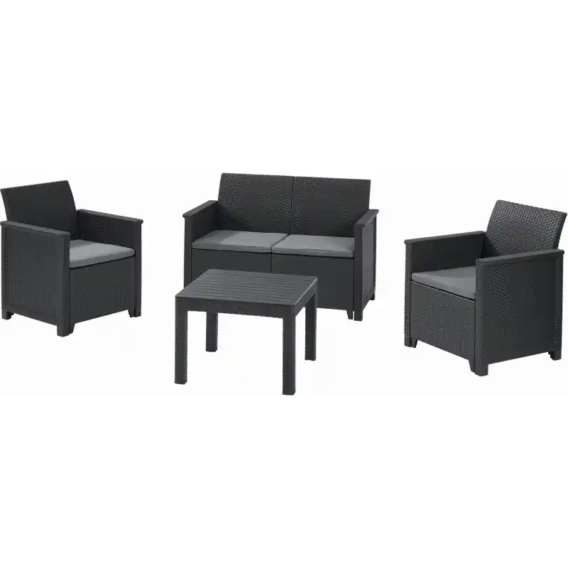 Sichere Zahlung KETER ELODIE 2 SEATER Lounge-Set 4-tlg., graphit/grau 17209485
