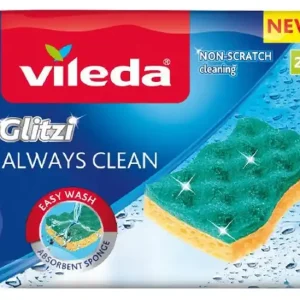 Neue Ware VILEDA Glitzi Always Clean viskoser Schwamm 2 Stück 168528