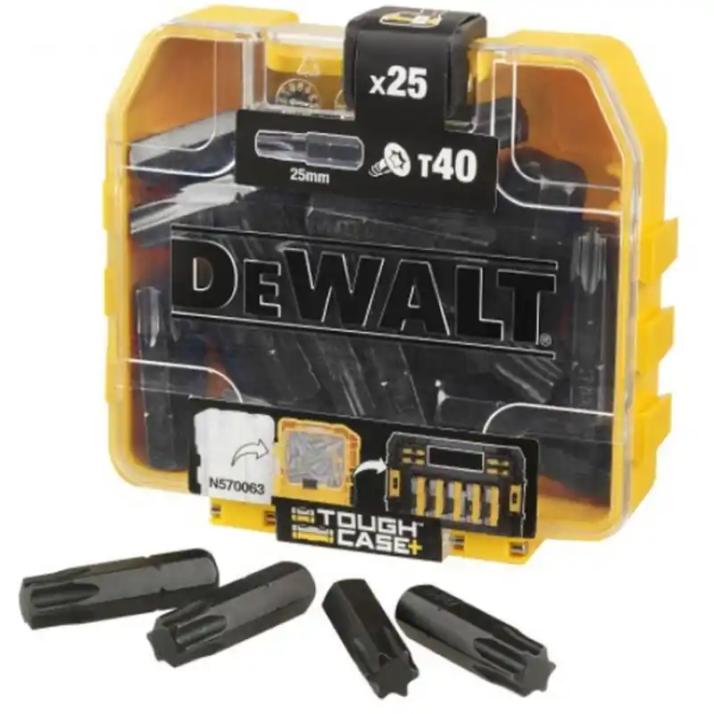 Markenware DeWALT DT70559T-QZ Extreme Extreme Set mit 25 T40 Schrauberbits, 25 mm lang.
