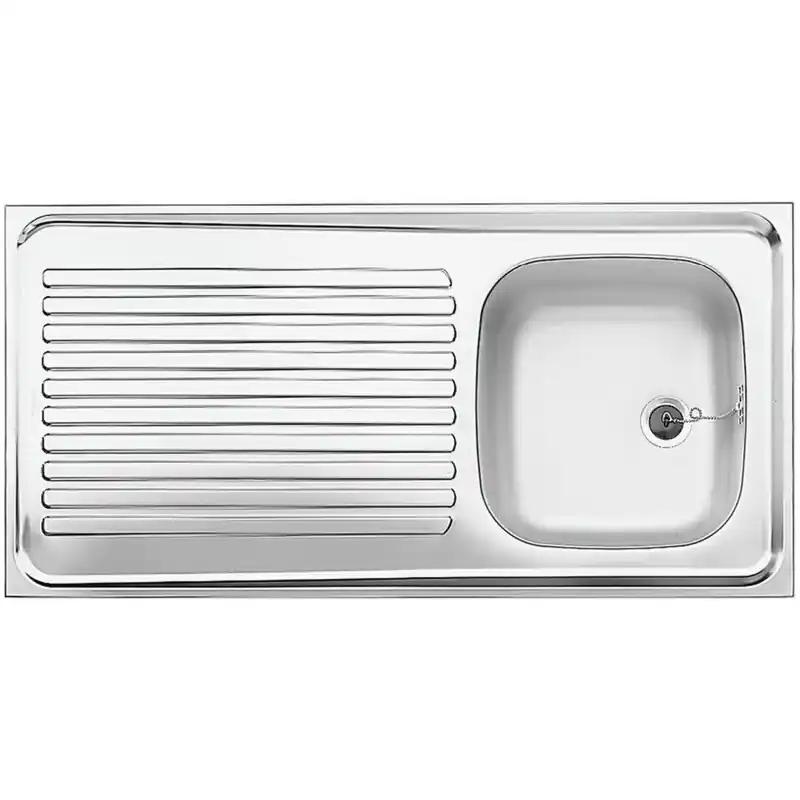 BLANCO R-ES 10x5 Auflagespüle ohne Ablaufgarnitur, Edelstahl Naturfinish 510502 Zertifiziert
