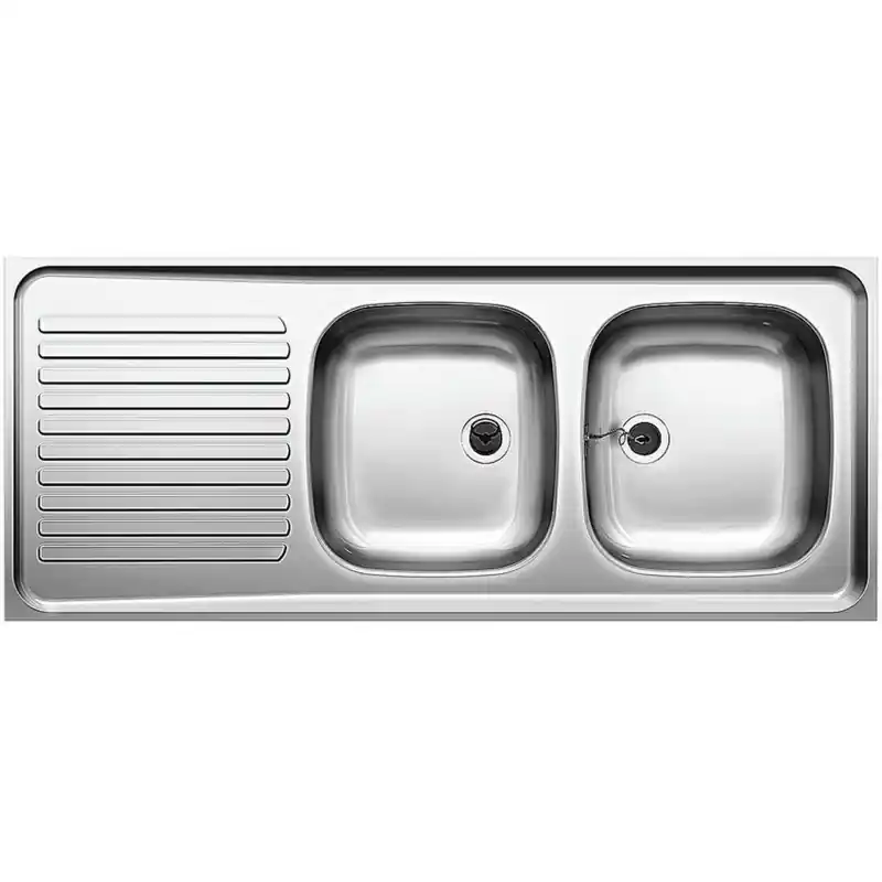 Must-Have BLANCO Auflagespüle R-ZS 12 x 5 - 2 Edelstahl Naturfinish o.AF. 510504