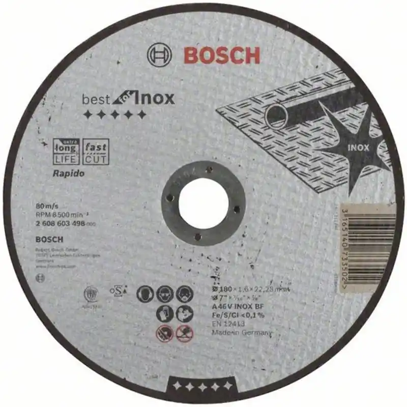 Finale Aktion BOSCH Best for Inox - Rapido Trennscheiben 180 x 22,23mm 2608603498