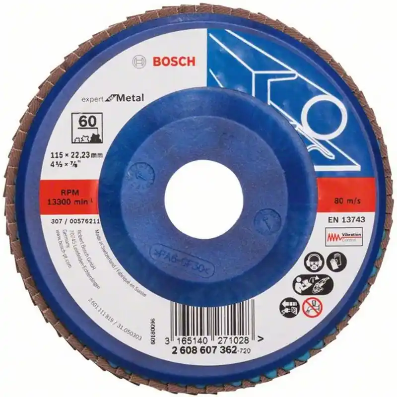 BOSCH Expert for Metal Fächerschleifscheiben X551 115 x 22,23mm 2608607362 Top-Preis