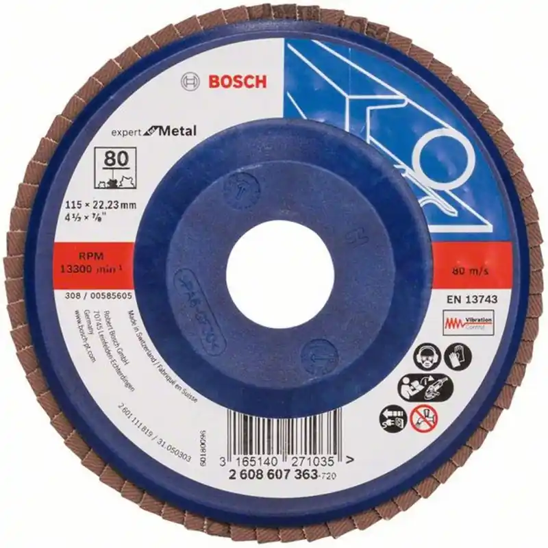 Echt BOSCH Expert for Metal Fächerschleifscheiben X551 115 x 22,23mm 2608607363