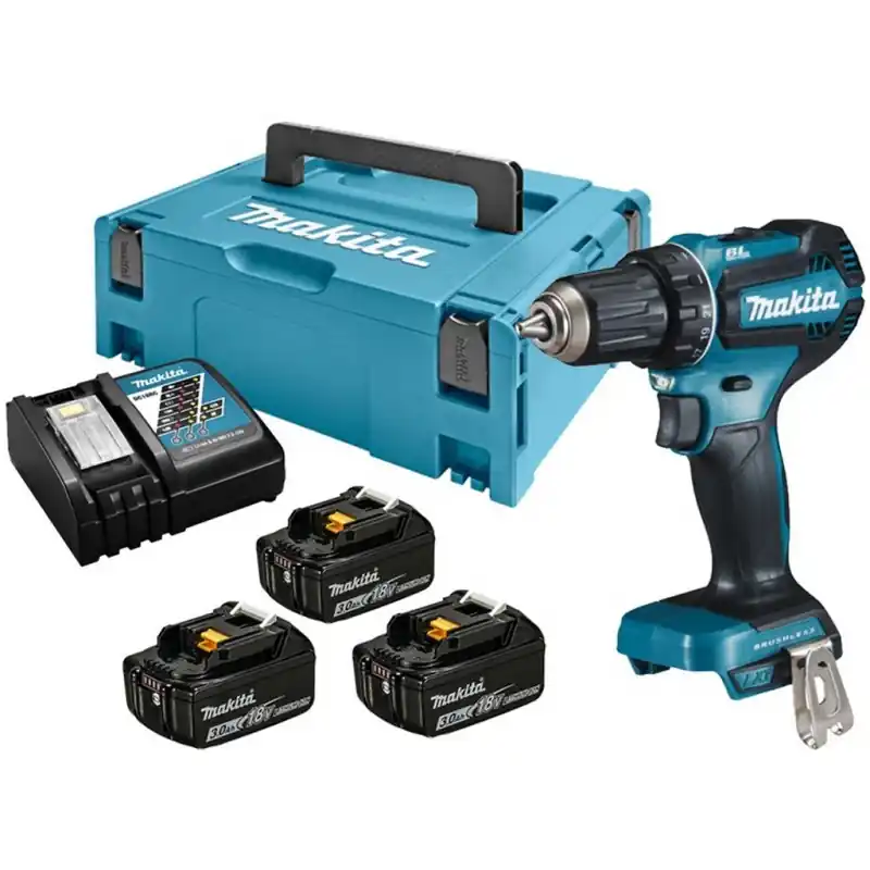 Sonderaktion Makita DDF485RF3J Akku-Bohrschrauber Li-ion LXT (18V/3x3,0Ah) Makpac
