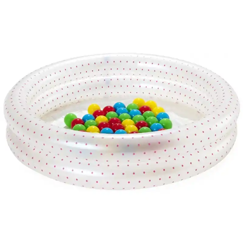 Sichere Zahlung BESTWAY Aufblasbarer Pool mit Bällen, rote Punkte, 91 x 20 cm 51141