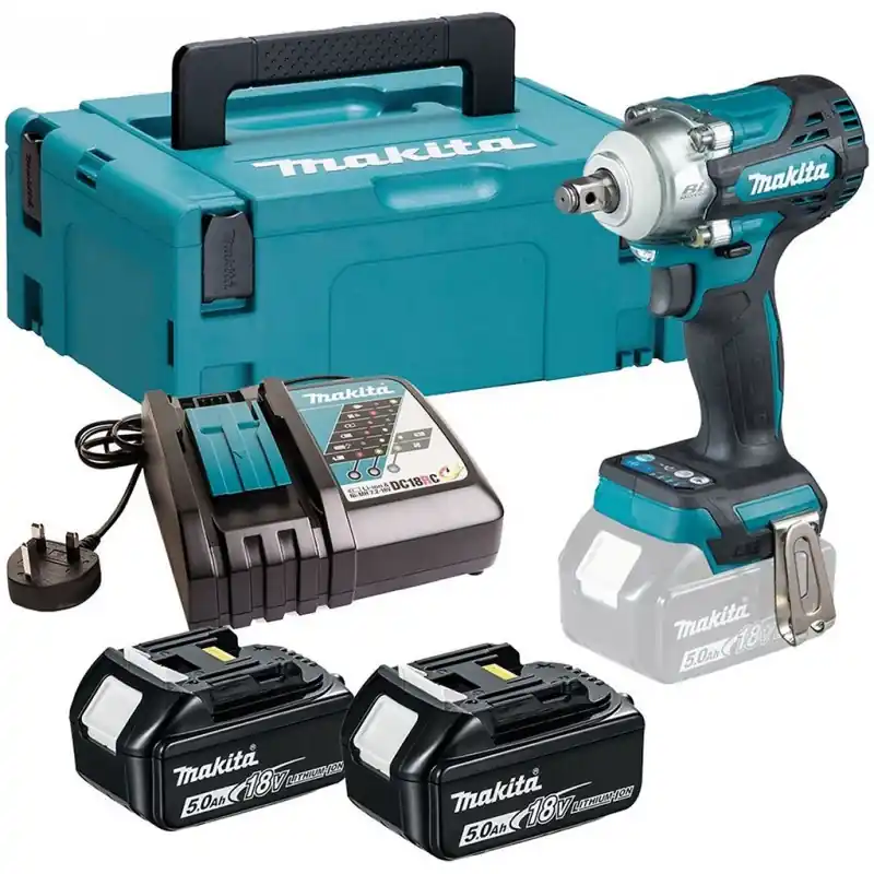 Preiswert Makita DTW300RTJ Akku-Schlagschrauber (1/2"/330Nm) Li-ion LXT (18V/2x5,0Ah) Makpac