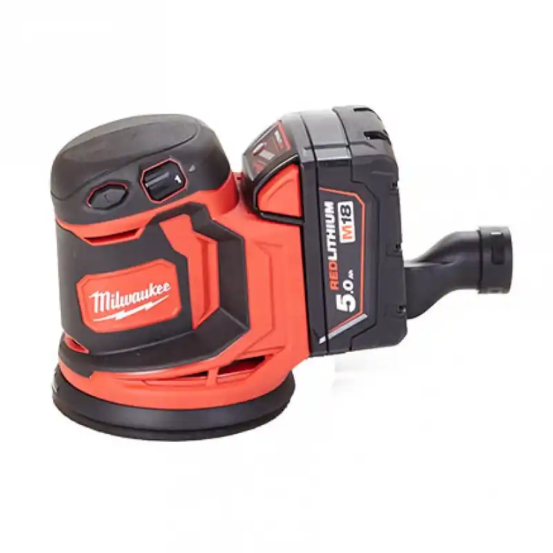 Kracherpreis Milwaukee M18 BOS125-502B Akku Exzenterschleifer (18V/2x5,0Ah/125mm) 4933464229