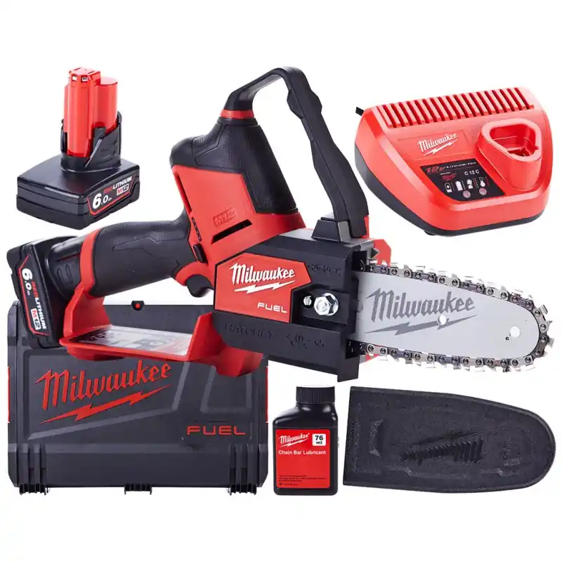 Milwaukee M12FHS-602X Akku-Astsäge 2x6.0 Ah , HD Box 4933472212 Markenprodukt