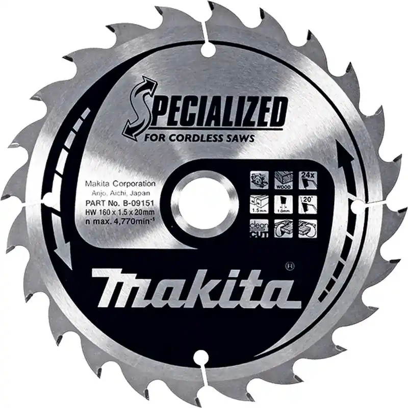 Makita B-09151 HM-Sägeblatt 160x20mm, 24 Z Wochenendangebot