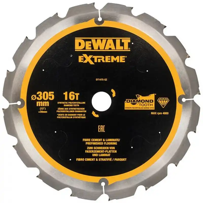 DeWALT DT1475-QZ Faserzement-Sägeblatt 305 x 30 mm 16Z Sofort Bestellen