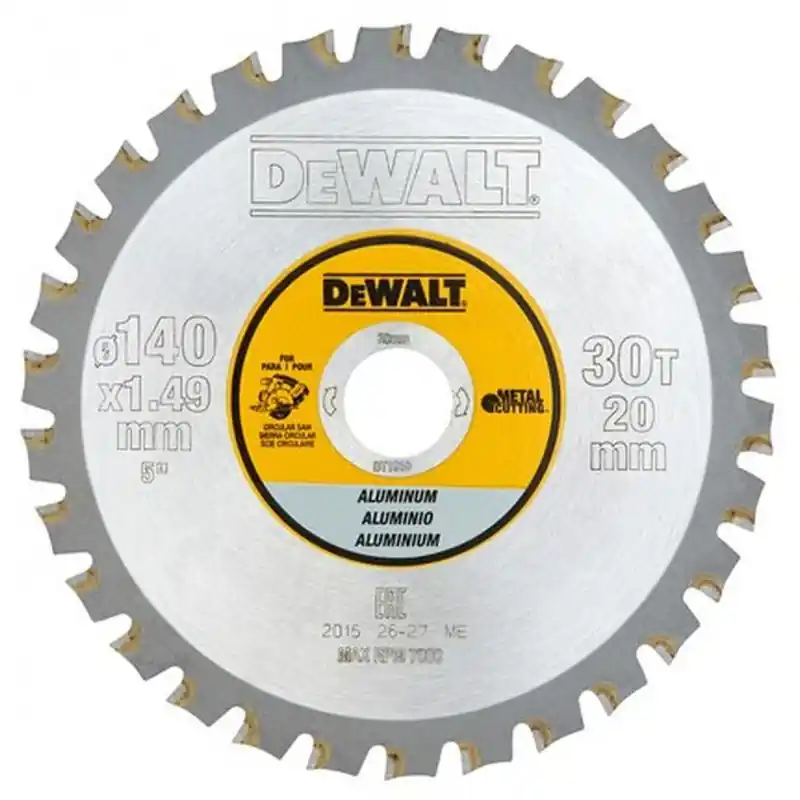 Garantierte Lieferung DeWALT DT1910-QZ Metallkreissägeblatt für Akku-Handkreissägen 140 x 20mm 30 WZ
