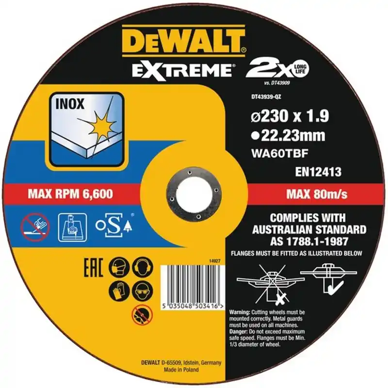 Letzte Chance DeWALT DT43939-QZ Trennscheibe gerade 1 Stück 1St.