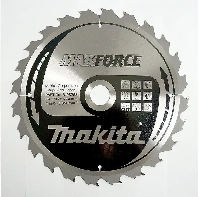 Makita B-08268 Makforce Kreissägeblatt 270x30mm 24 Zähne Direkt Vom Hersteller