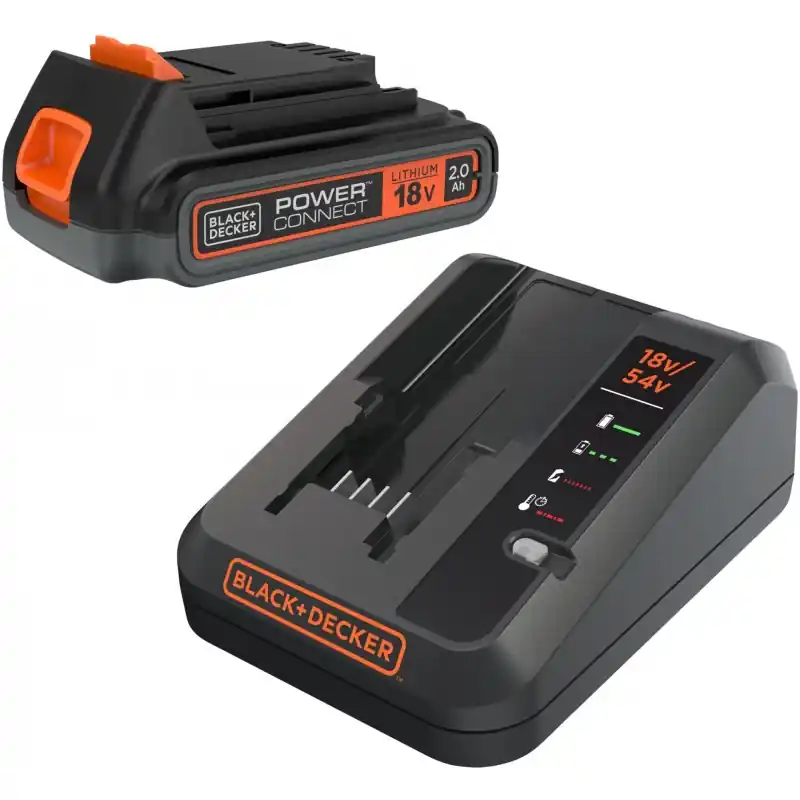 Super-Preis Black  Decker BDC2A20-QW Starter-Kit Akku Li-Ion (18V/1x2,0Ah) + Ladegerät 2A