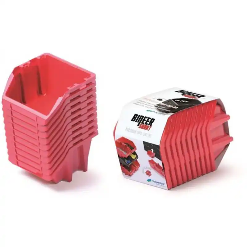 Begrenztes Angebot Prosperplast BINEER SHORT SET Werkstattbehälter, 118x98x70mm, 10 Stück, rot KBISS12
