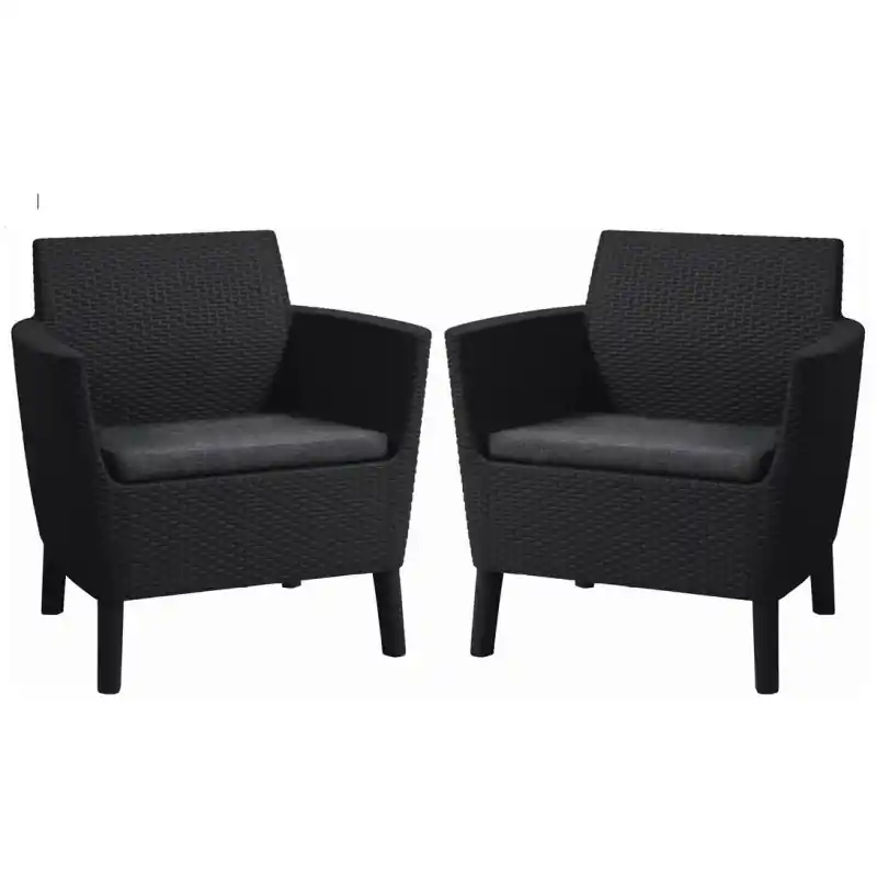 Super-Preis KETER SALEMO DUO Sessel 2 St., 74 x 67 x 76 cm, graphit/grau 17209040