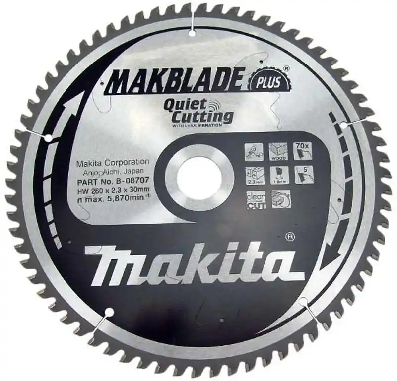 Preiswert Makita b-08707 Makblade Plus HM-Kreissägeblatt 260 x 30 x 70T