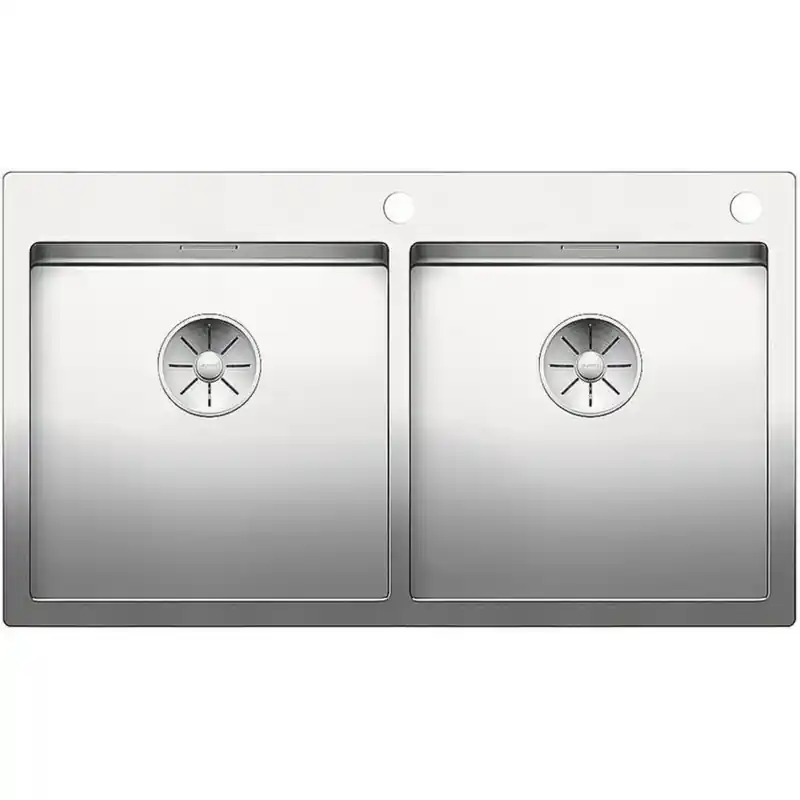 Super-Preis BLANCO Einbauspüle CLARON 400/400-IF/A Edelstahl Steelart InFino Ablauf 521654