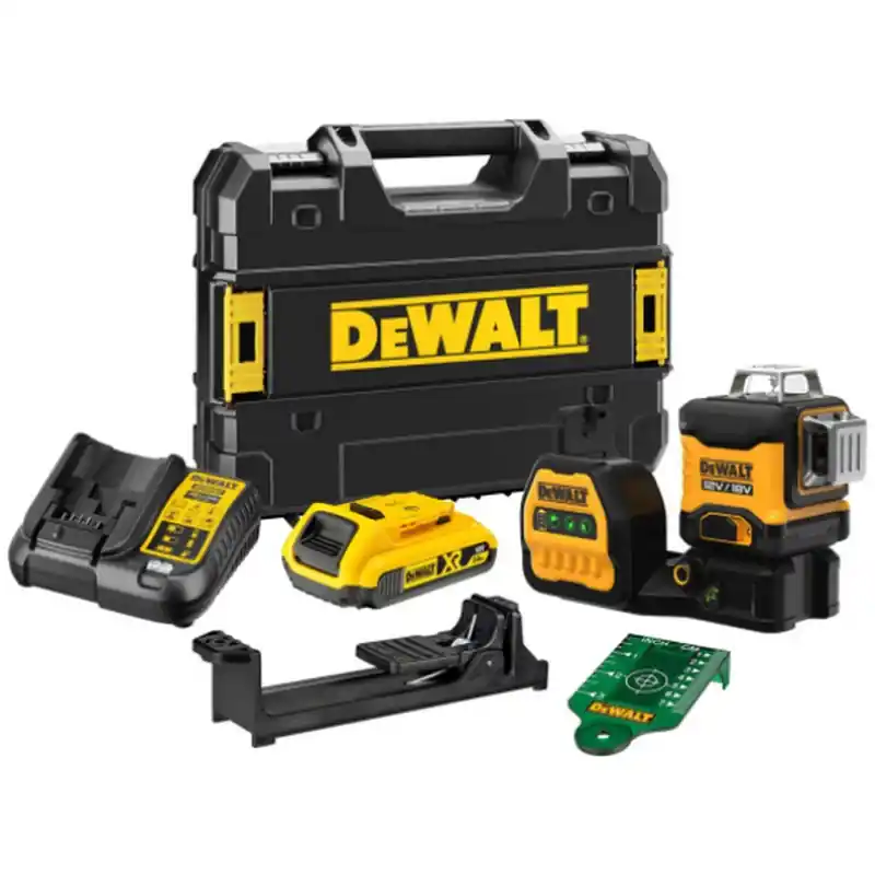 DeWALT DCE089D1G18-QW Multilinienlaser 3x360 Grün (1x2,0Ah/18V/12V) Preiswert