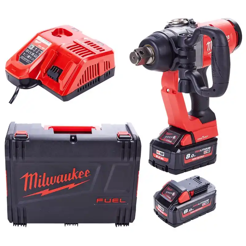 Markenprodukt Milwaukee M18 ONEFHIWF1-802X Akku-Schlagschrauber (18V/2x8,0Ah) HD Box 4933459733