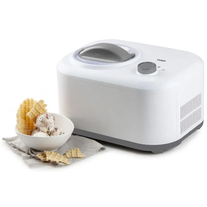 Preis Gesenkt DOMO Eismaschine m. Kompressor, 100W, Kunststoff, 1 Liter, weiß DO9243I