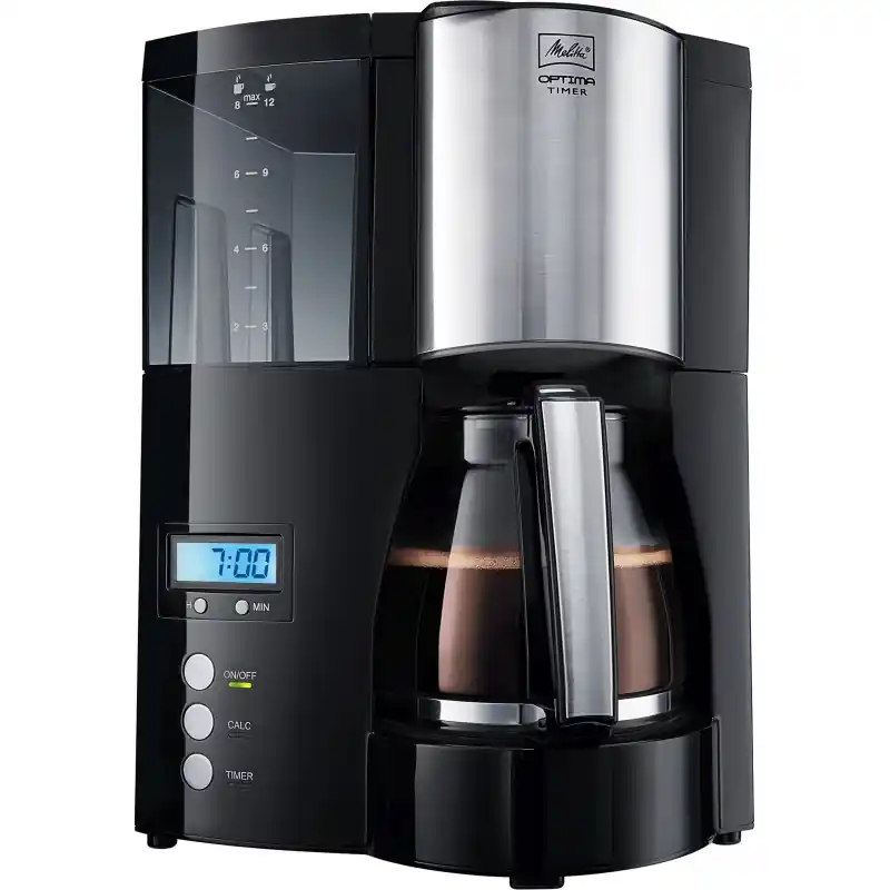 Markenware Melitta Optima Timer Filterkaffeemaschine, schwarz