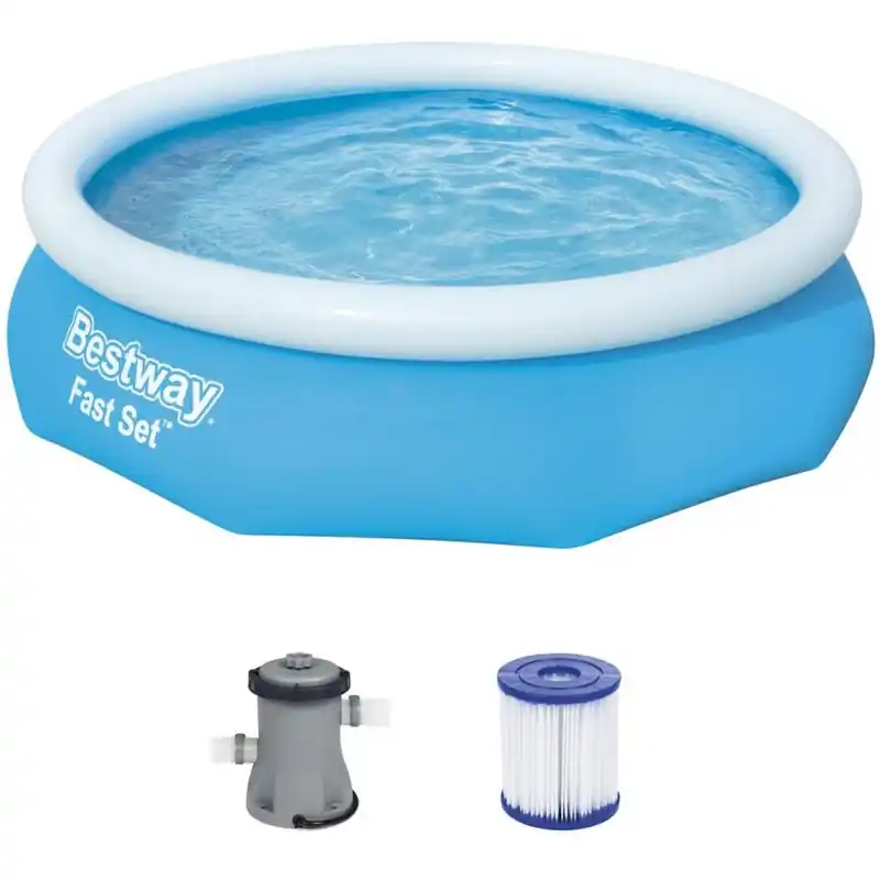 BESTWAY Fast Set Pool 305 x 76 cm, mit Filterpumpe 57270 Heißes Angebot