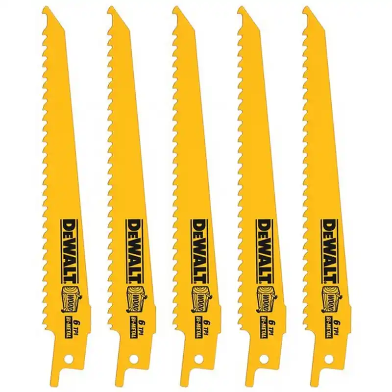 Schneller Versand DeWALT DT2359-QZ Bimetall-Säbelsägeblatt 152 mm für Holz mit Nägeln und Kunststoff, 5 Stk.