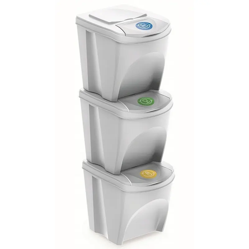 Prosperplast SORTIBOX Mülltrenner 3x25l, Weiß IKWB25S3 Meistverkauft