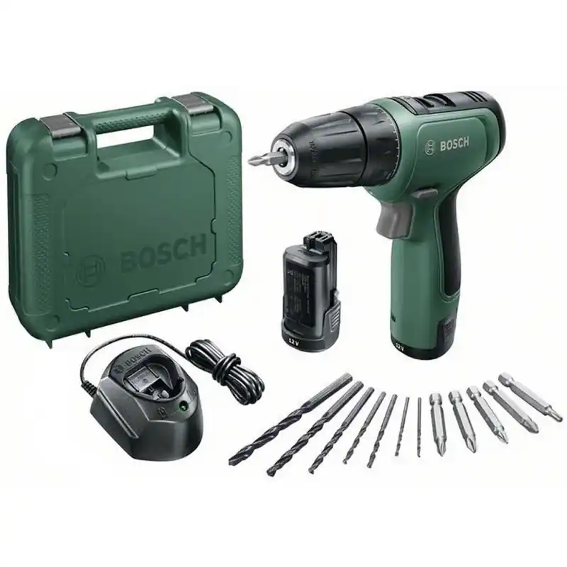 Direkt Vom Hersteller BOSCH EasyDrill 1200 Akku-Bohrschrauber (2x1,5 Ah) + GAL 1210 CV + AC kit 06039D3002