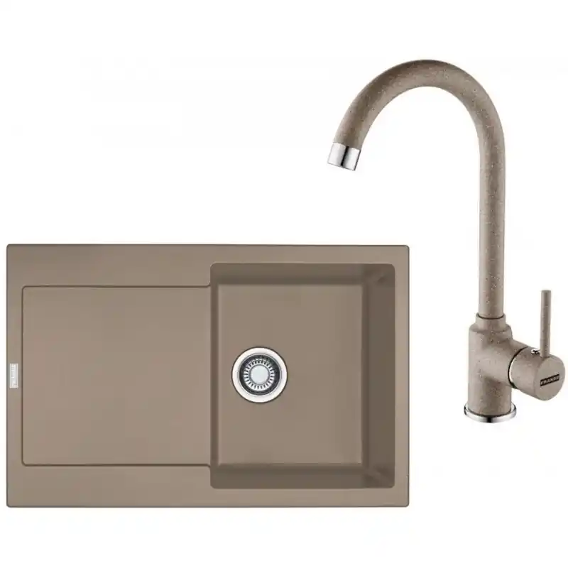 Preiswert Franke SET G168 (Küchenspüle MRG 611 + Einhebelmischer FP 9000.424) Cashmere 114.0587.948