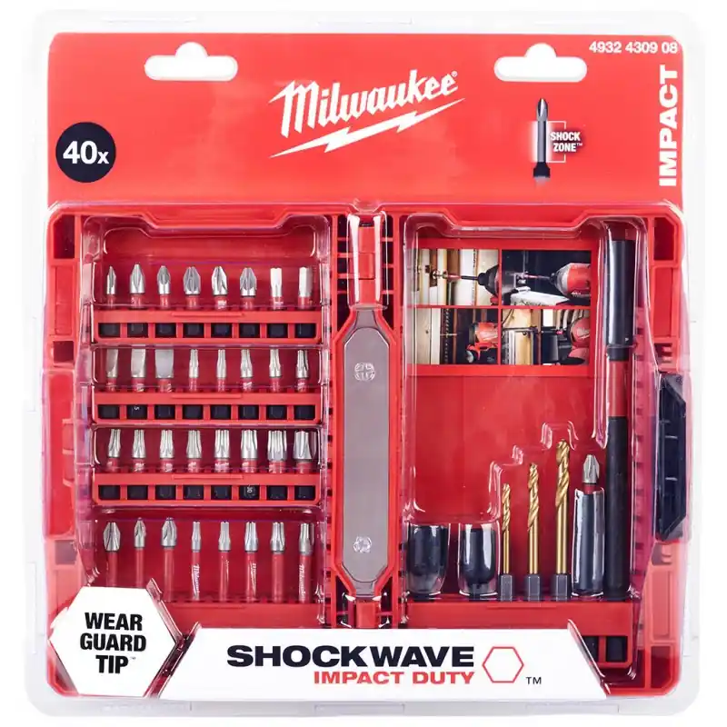 Milwaukee Shockwave Impact duty Shockwave Bitset 40-teilig 4932430908 Finale Aktion