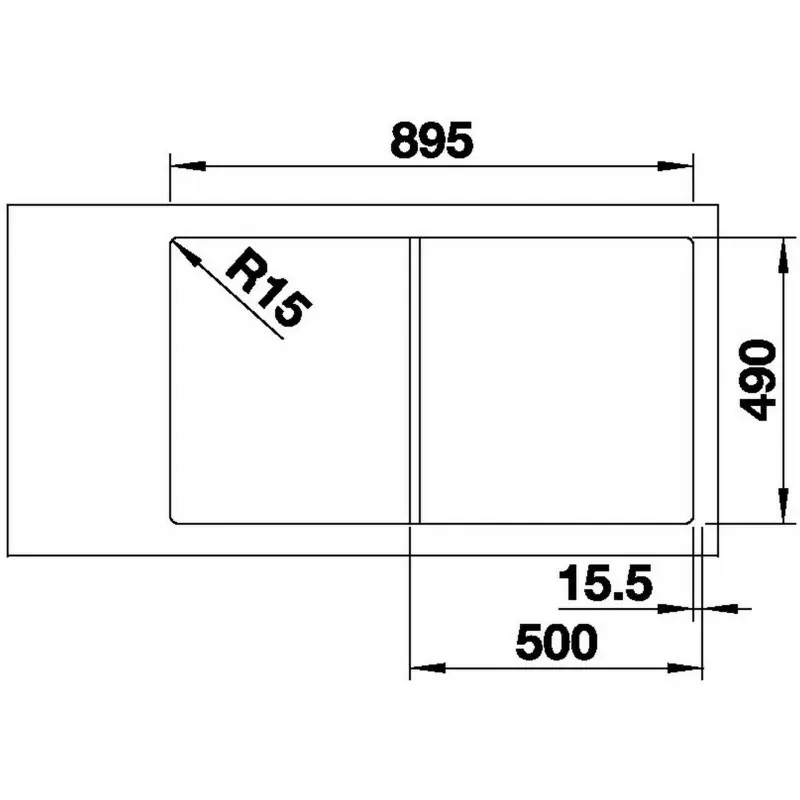 Markenware BLANCO Silgranitspüle AXIA III 5 S schwarz 525845