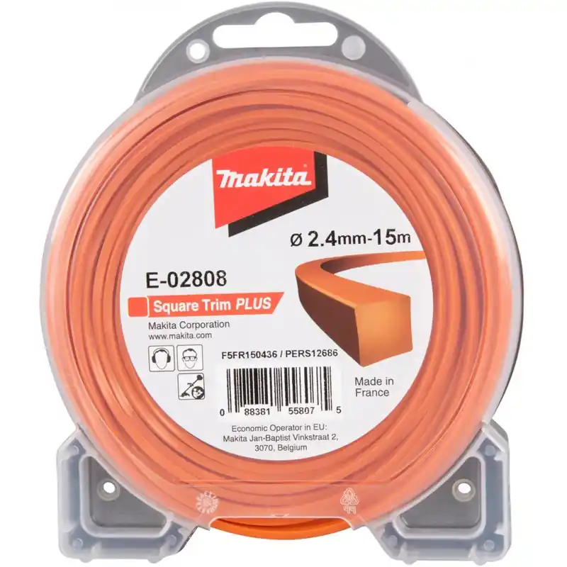 Neu Im Sortiment Makita E-02808 Mähfaden 4kant SQUER TRIM Plus, 2,4mm/15m