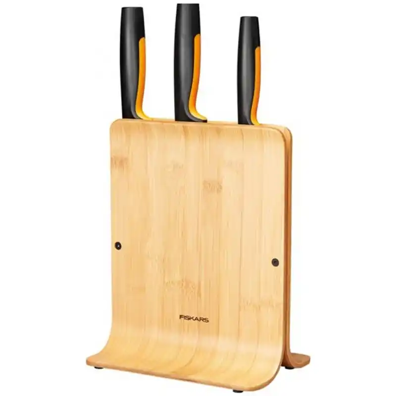 Sonderangebot Fiskars Functional Form Messerblock mit 3 Messern, Bambus 1057553