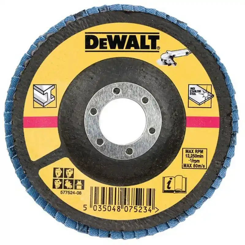 Top-Preis DeWALT DT3310-QZ Fächerschleifscheibe für Metall 125 mm, flach, 80G