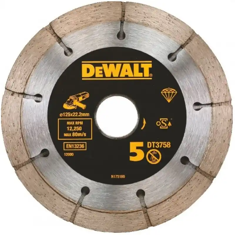 DeWALT DT3758-QZ Diamanttrennscheibe für Nutfräser, 125 x 22,2 mm Sonderangebot