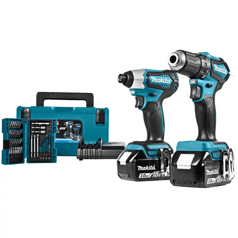 Makita DLX2220JX2 Akku set 18V/2x3Ah Schlagschrauber DTD155 +Bohrschrauber DHP483 Günstig