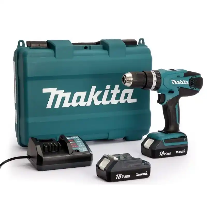 Makita HP457DWE Akku-Schlagbohrschrauber 2x Li-ion 18V/1,5Ah G Zertifiziert
