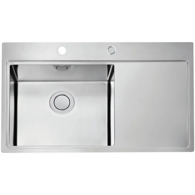Must-Have ALVEUS PURE 50 UP L Edelstahlspüle, 860 x 525 mm, links 1123791