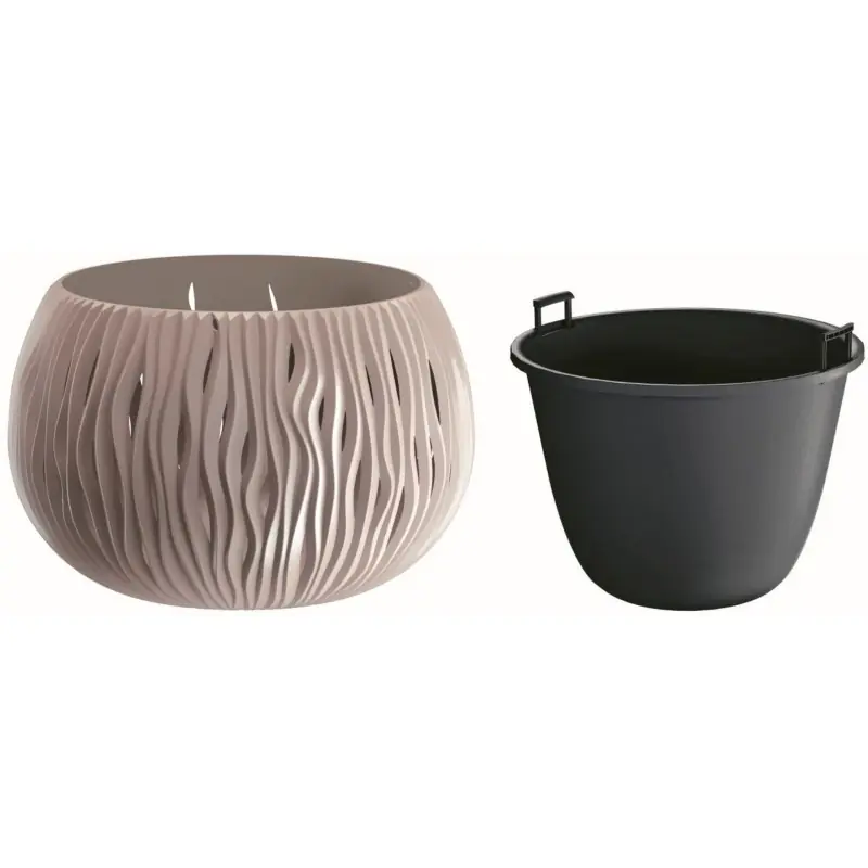 Prosperplast SANDY Bowl Blumentopf 48cm, 21l, mocca DSK480 Versand Am Gleichen Tag