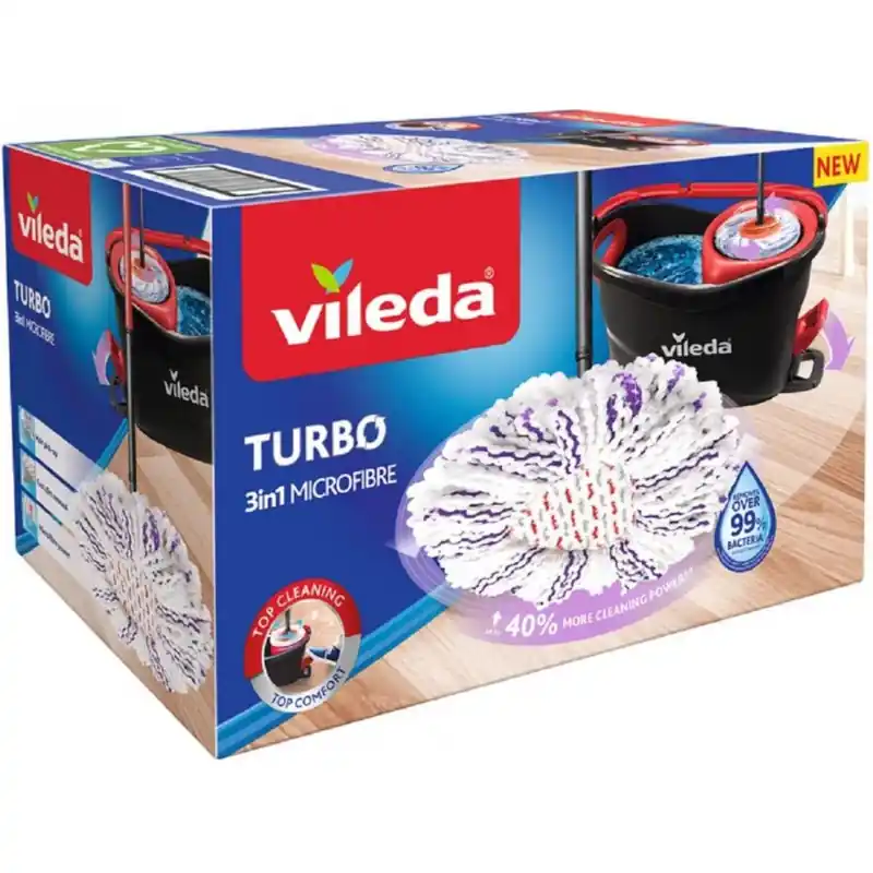 VILEDA TURBO Set 3in1 Mikrofaserbox Mop 167751 Ausverkauf