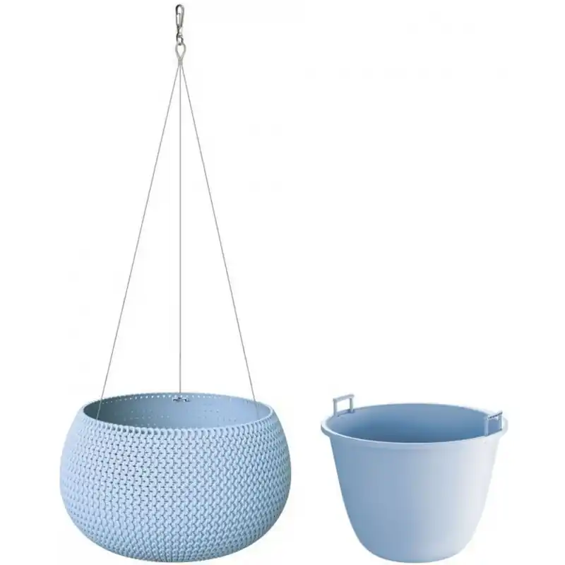 Solange Der Vorrat Reicht Prosperplast SPLOFY Bowl WS Hängeblumentopf 23,9cm, 2,3 l, blau DKSP240WS