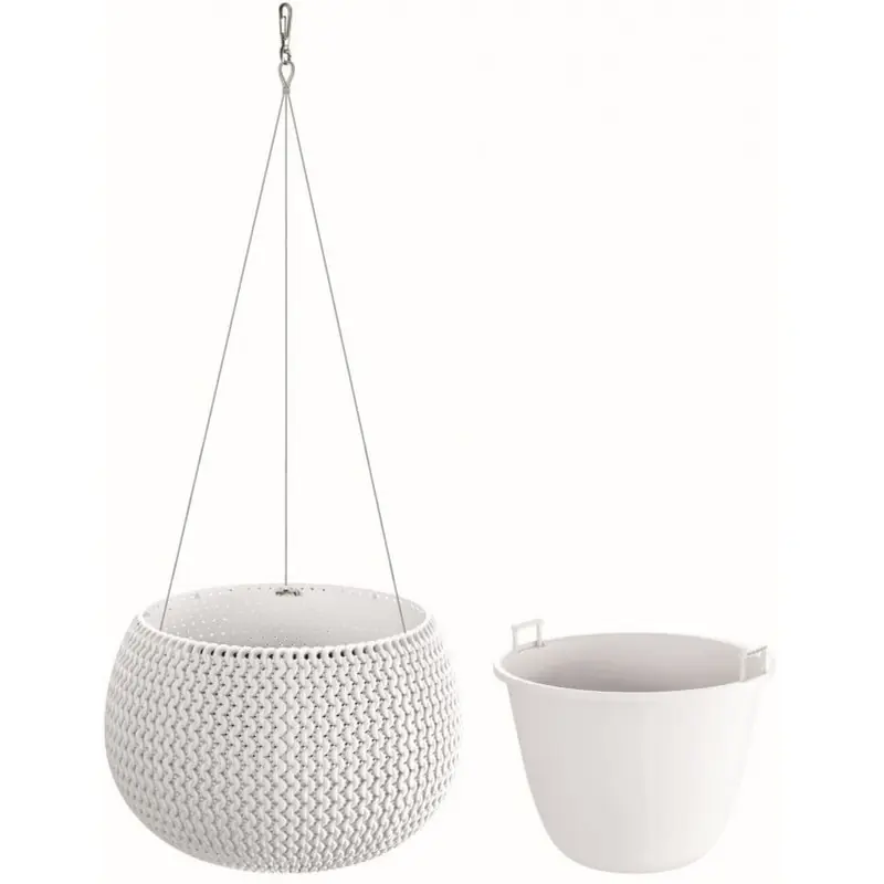 Saisonangebot Prosperplast SPLOFY Bowl WS Hängeblumentopf 23,9cm, 2,3 l, weiß DKSP240WS