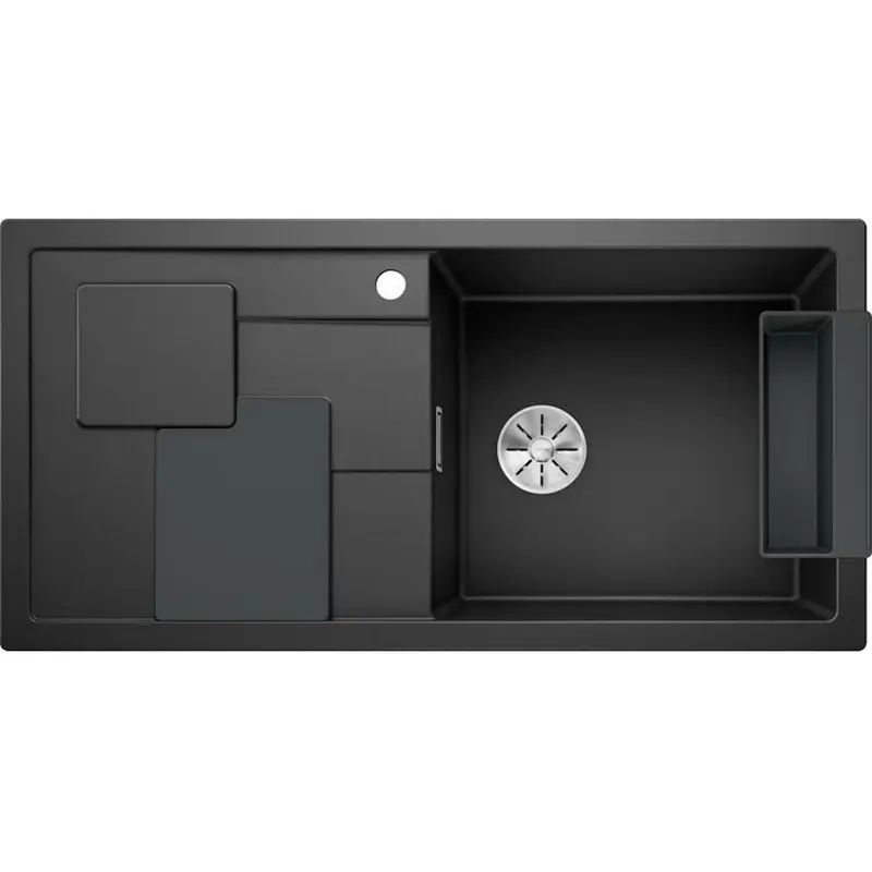 Mega-Angebot BLANCO Einbauspüle SITY XL 6 S Silgranit schwarz InFino mit Zubehör in lava grey 525965
