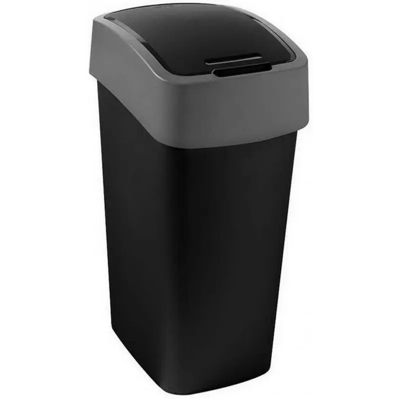Neu CURVER FLIP BIN 45L Mülleimer 65,3 x 29,4 x 37,6 cm schwarz 02172-Y09
