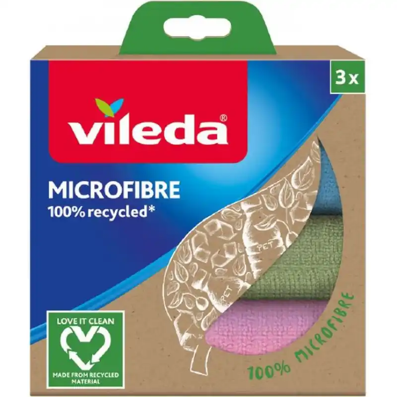 Echt VILEDA Microfibre 100% Recycled 3 Stück 168311